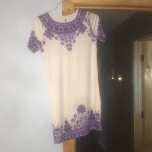 Medium, China blue dress.